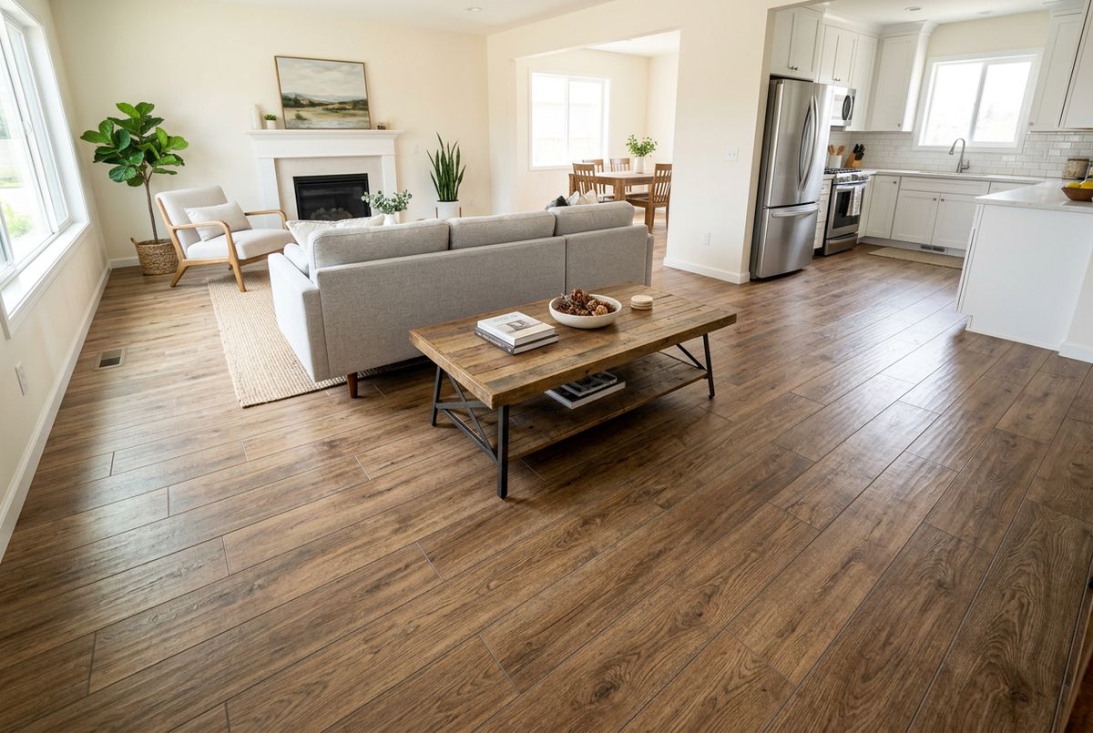 Recently installed flooring in a Durbin Crossing, FL home