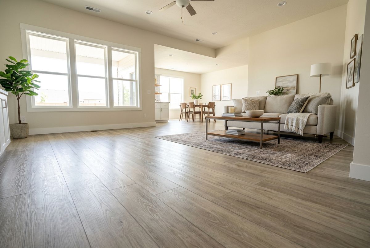 Recently installed flooring in a Eagle Creek, IN home