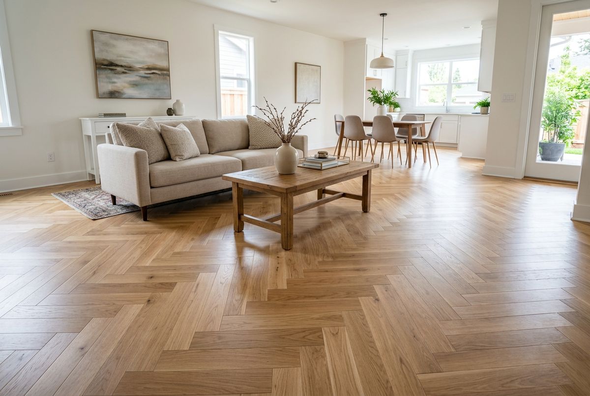 Recently installed flooring in a East Atlanta, GA home