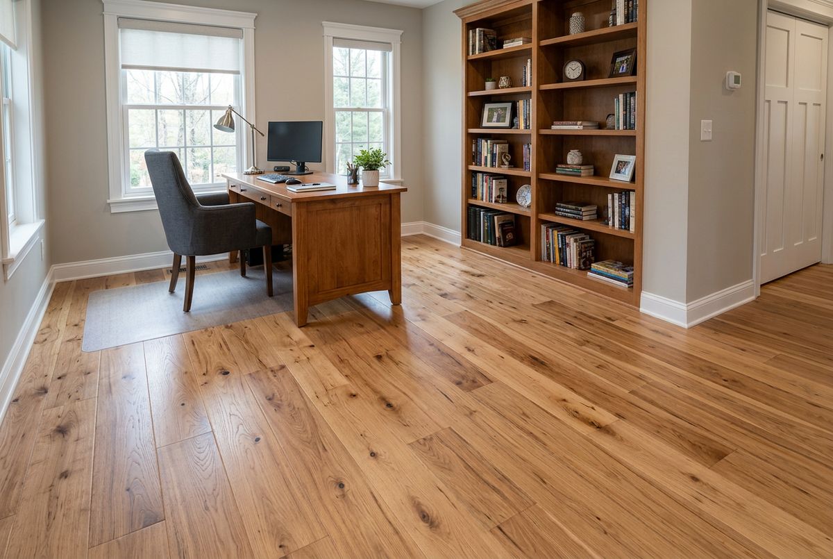 Recently installed flooring in a East Grand Rapids, MI home