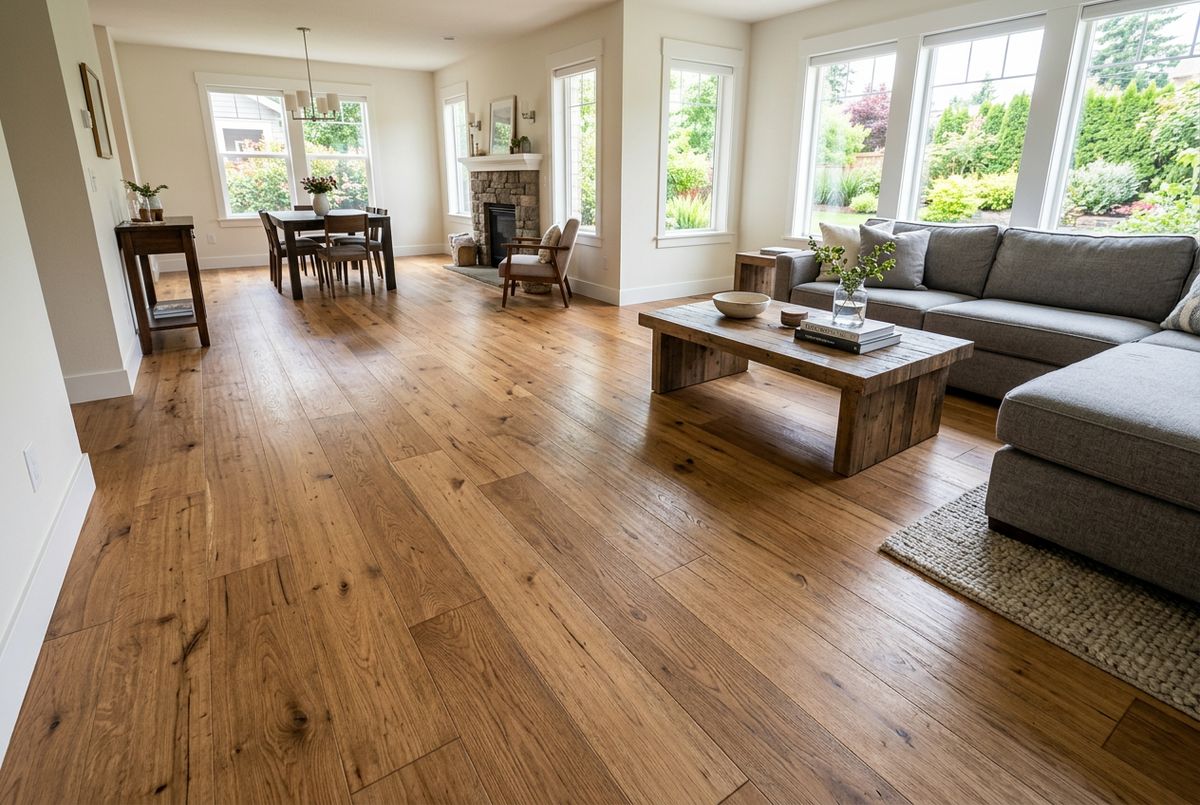Recently installed flooring in a East Point, GA home
