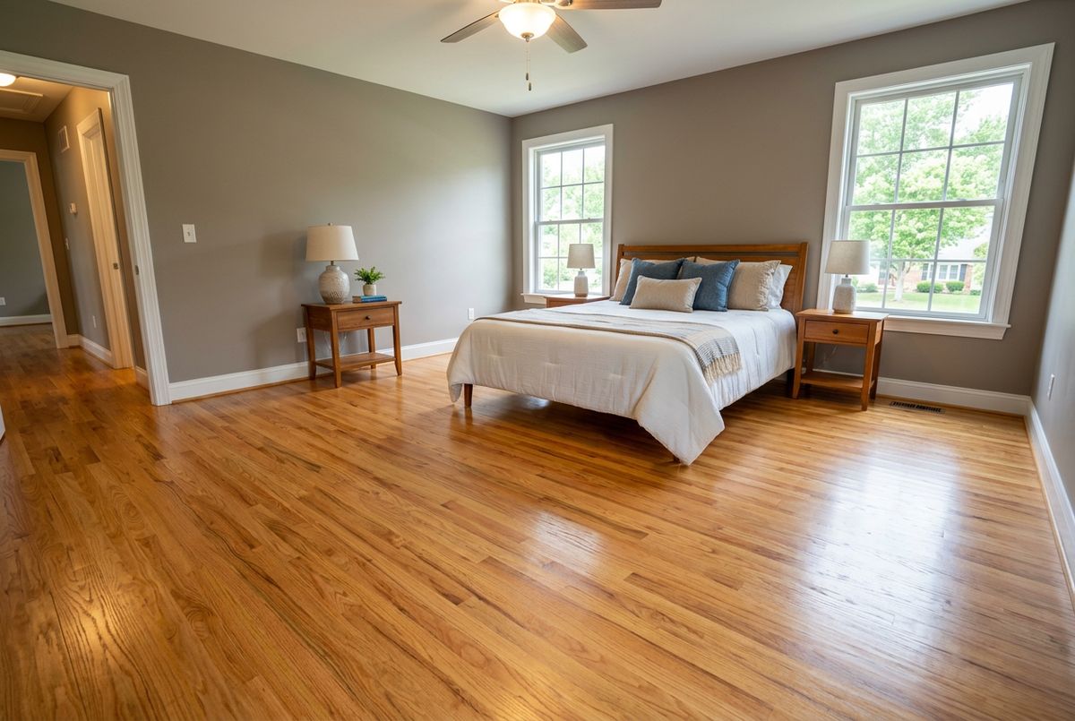 Recently installed flooring in a Edinburgh, IN home