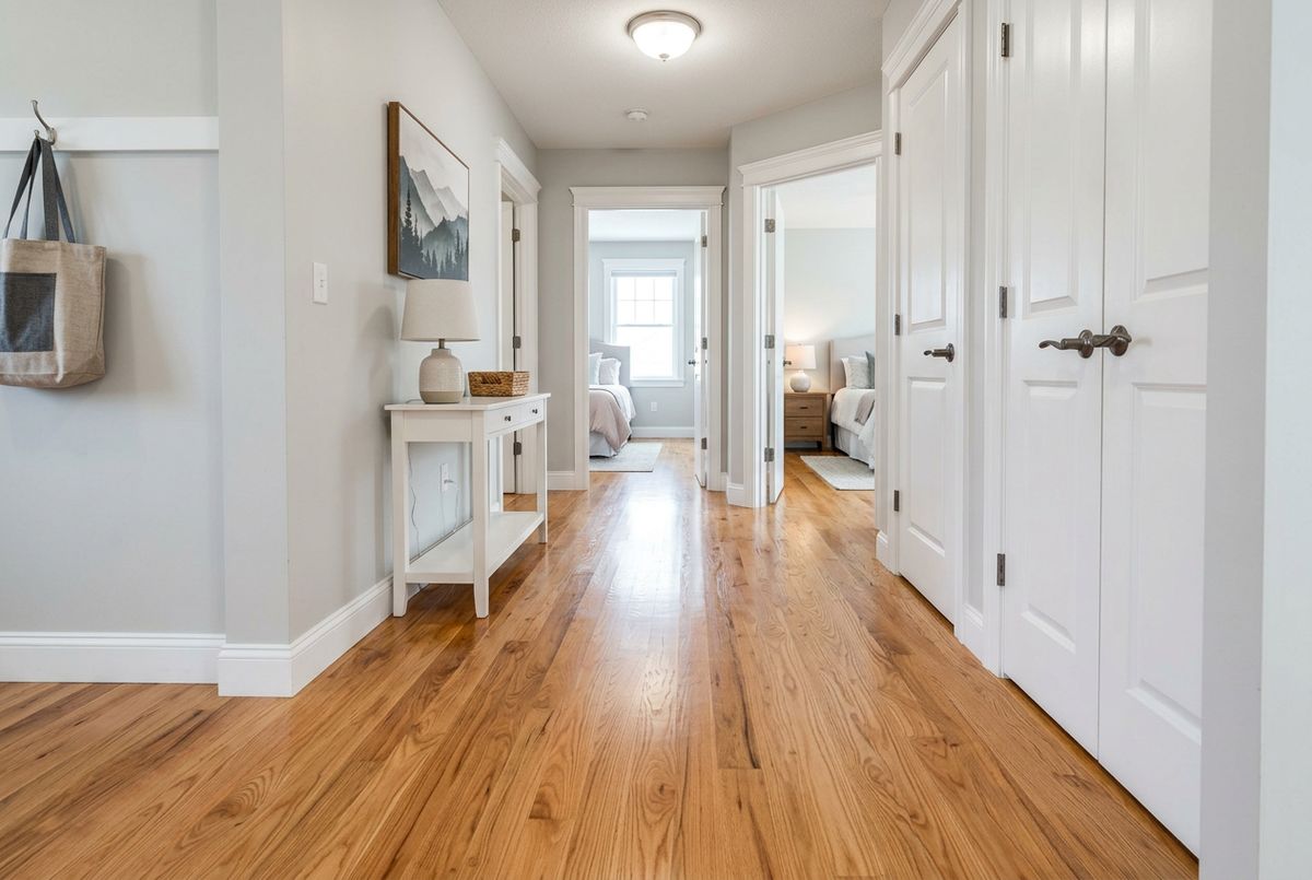 Recently installed flooring in a Elkhart, IA home