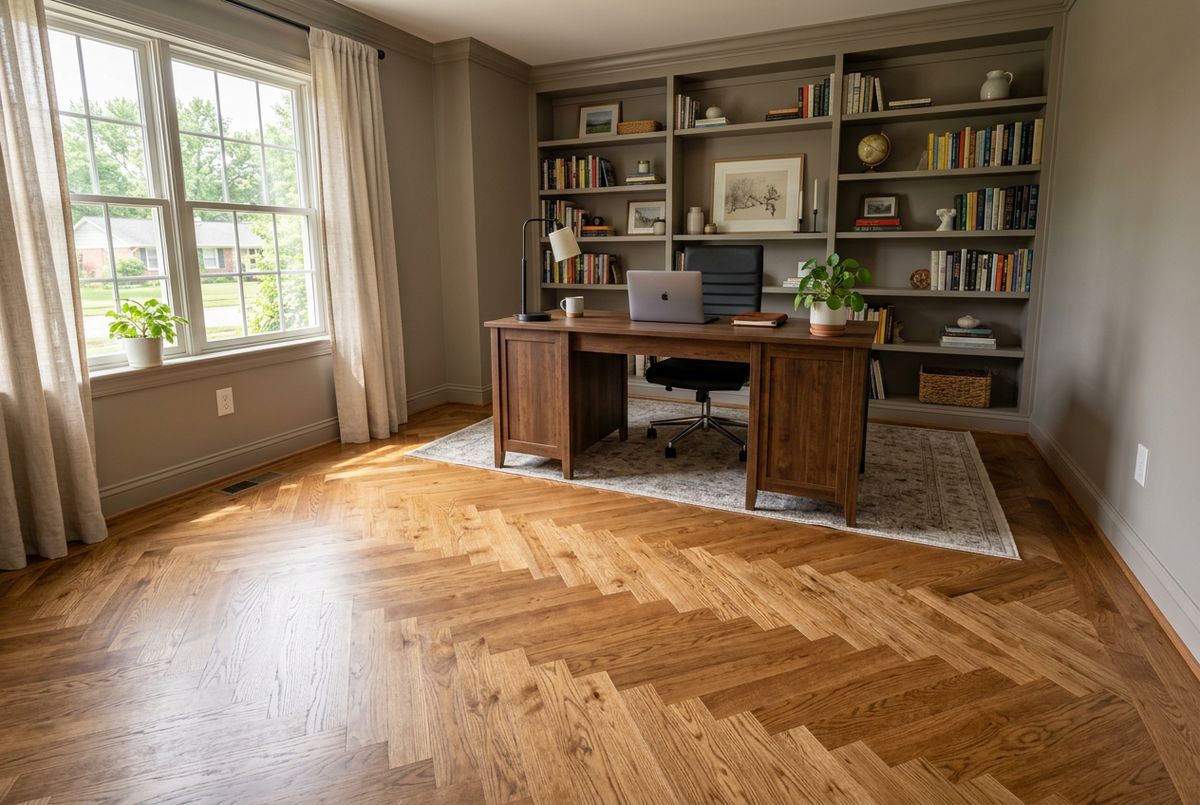 Recently installed flooring in a Enola, PA home