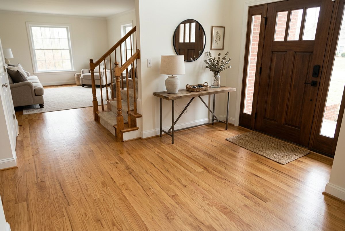 Recently installed flooring in a Fairburn, GA home