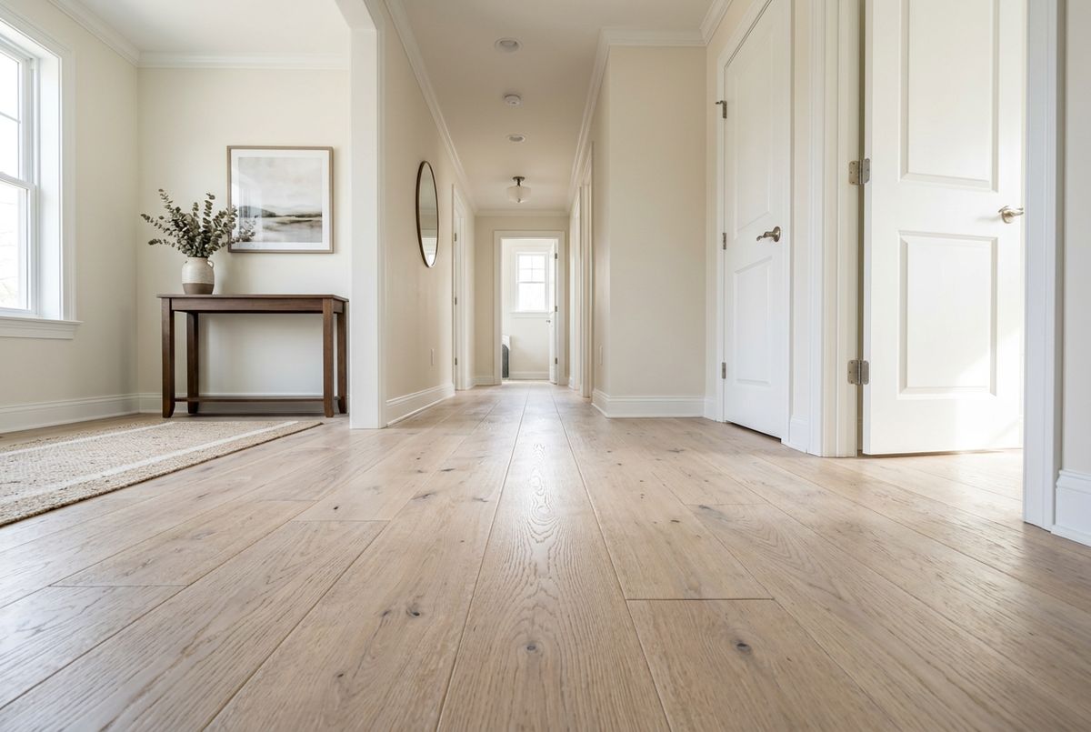 Recently installed flooring in a Fayetteville, GA home