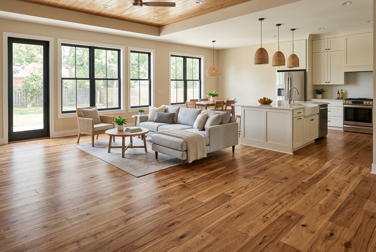 Recently installed flooring in a Frisco, TX home
