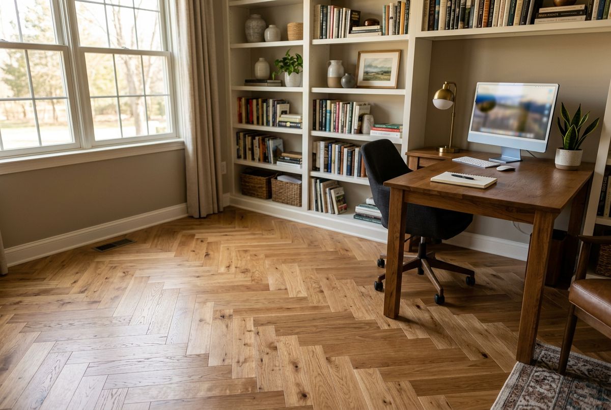 Recently installed flooring in a Gettysburg, PA home