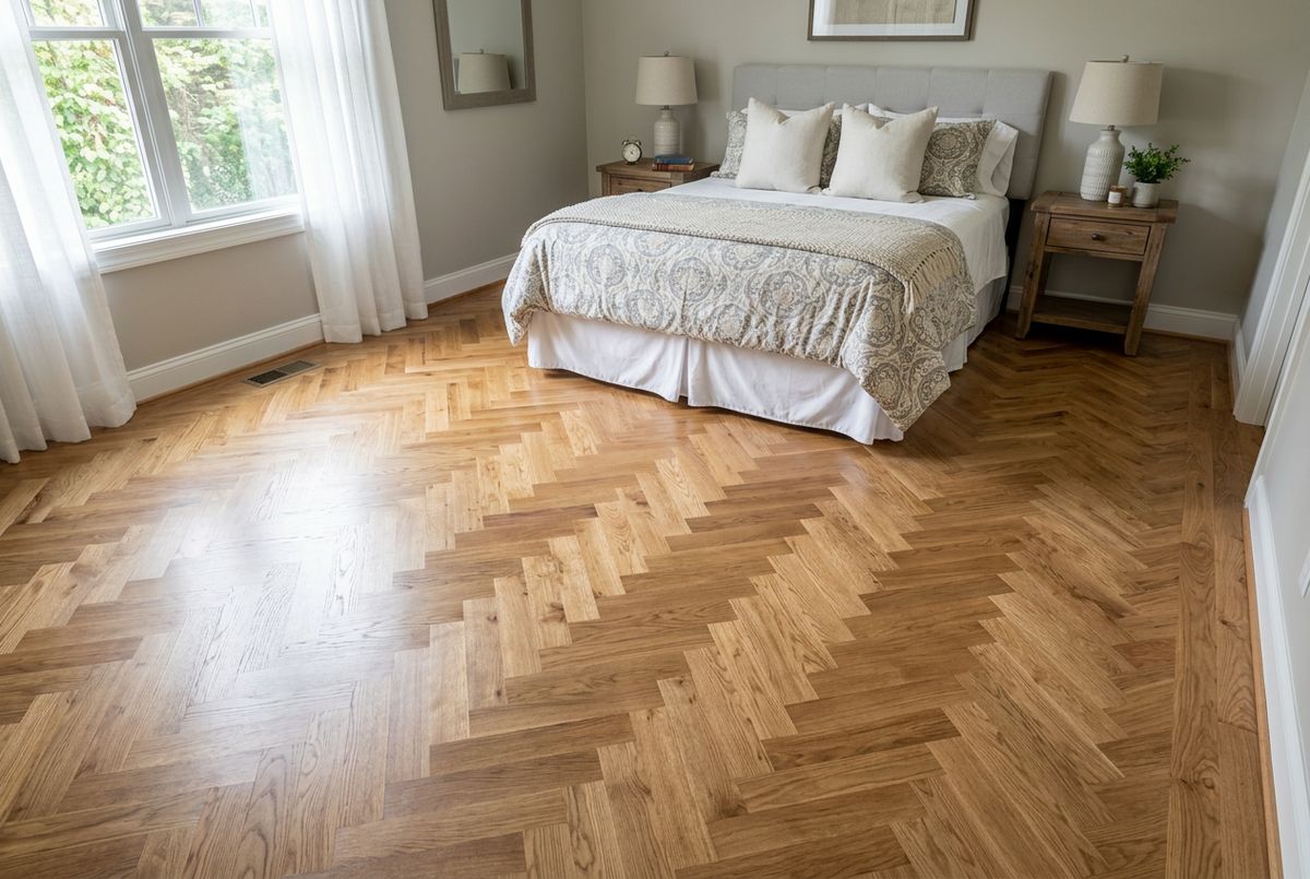 Recently installed flooring in a Grayson, GA home