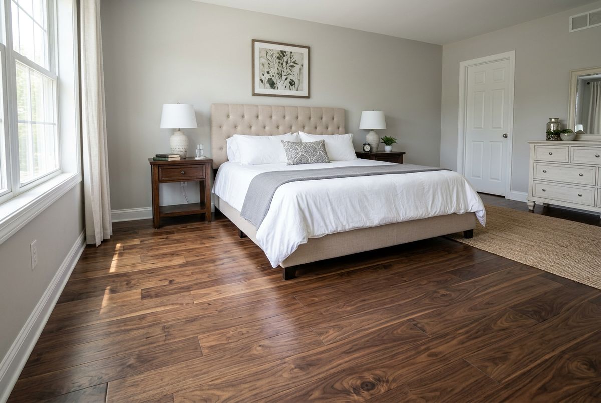 Recently installed flooring in a Greenville, SC home