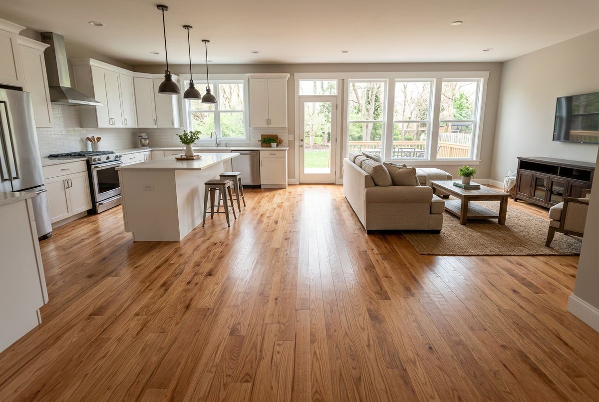Recently installed flooring in a Harrisburg, PA home