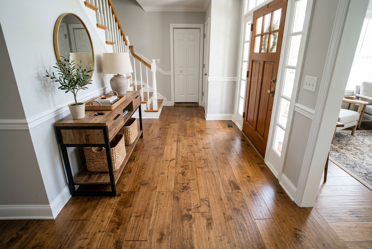 Recently installed flooring in a Holly Springs, GA home