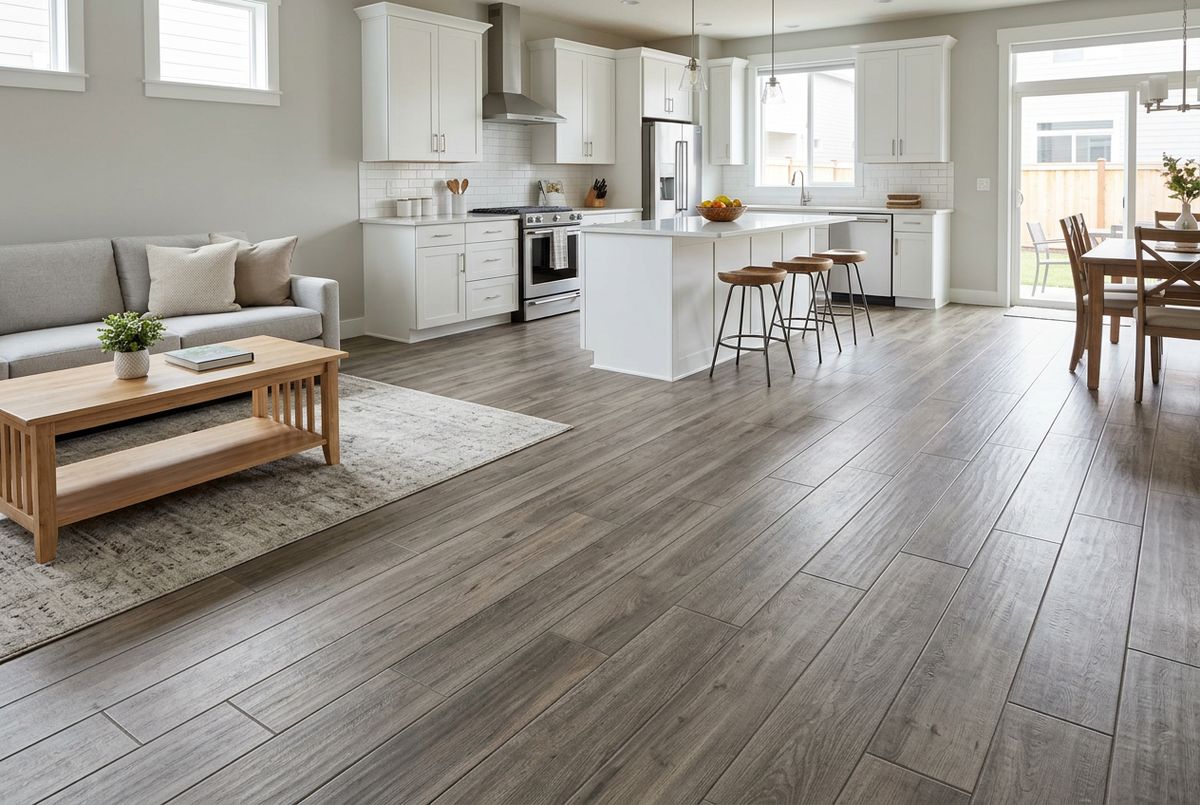 Recently installed flooring in a Homewood, AL home
