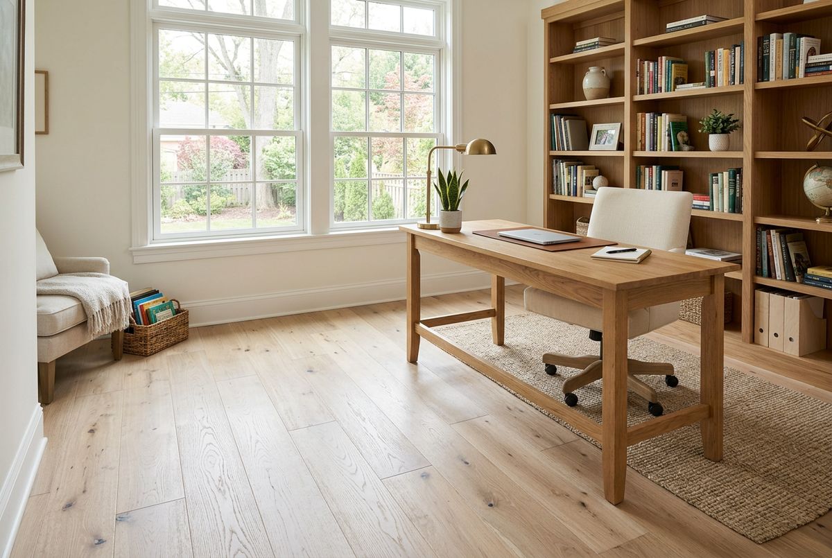 Recently installed flooring in a Honey Creek, GA home