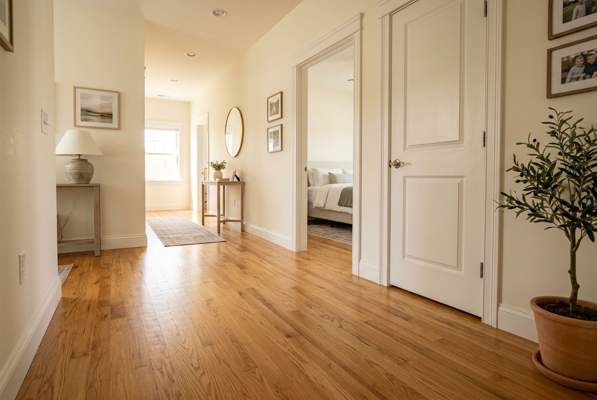 Recently installed flooring in a Hoover, AL home