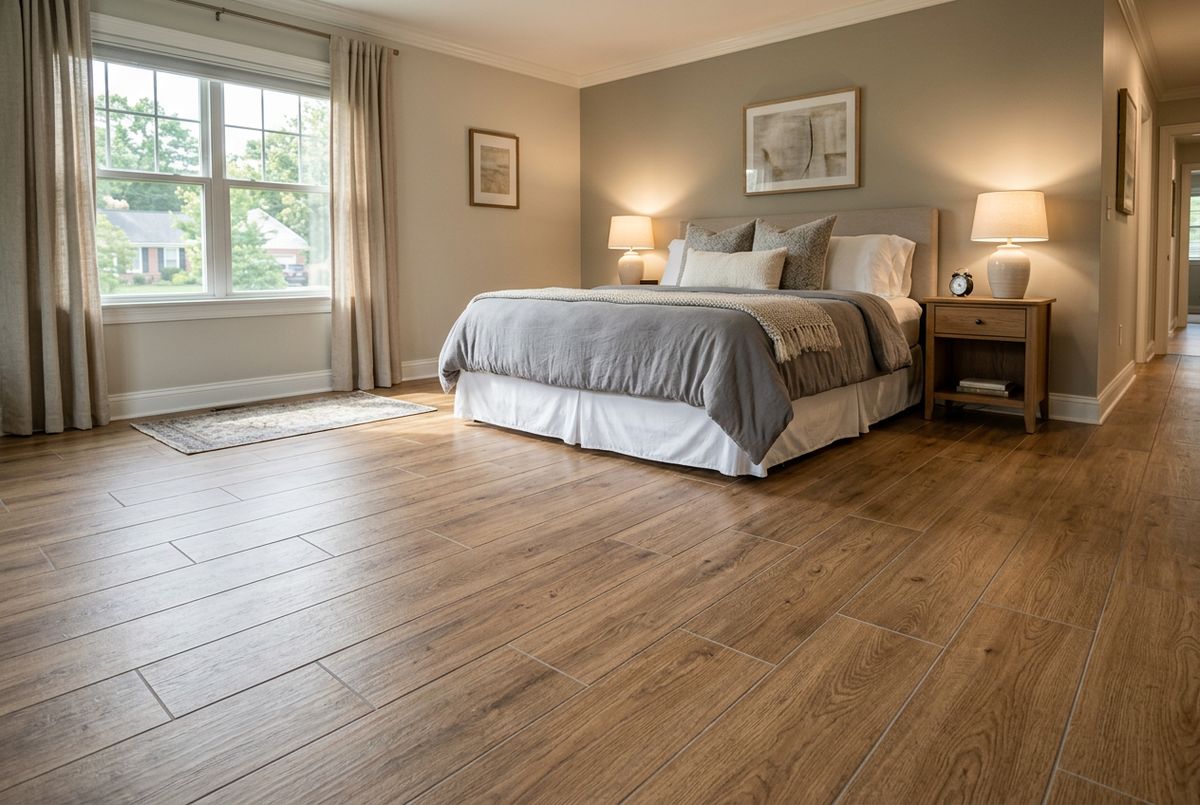 Recently installed flooring in a Inman Park, GA home