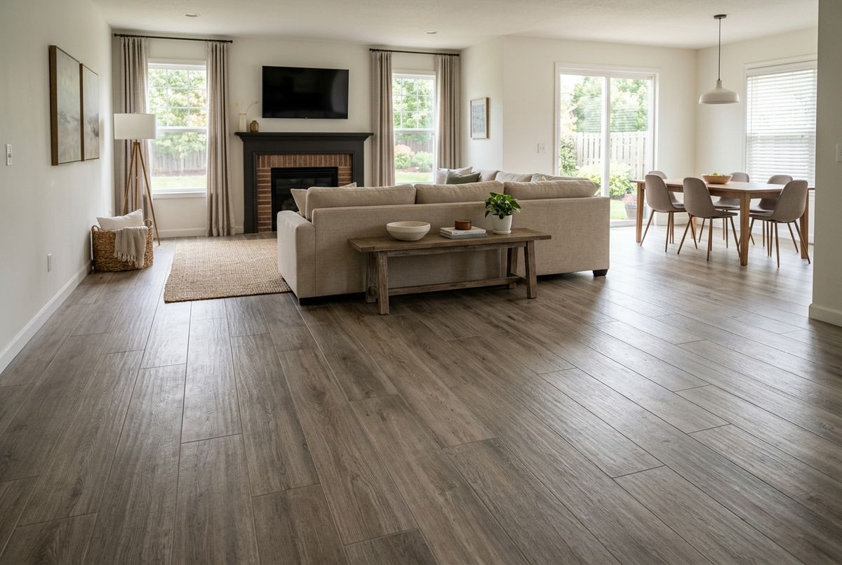 Recently installed flooring in a Jacksonville, FL home