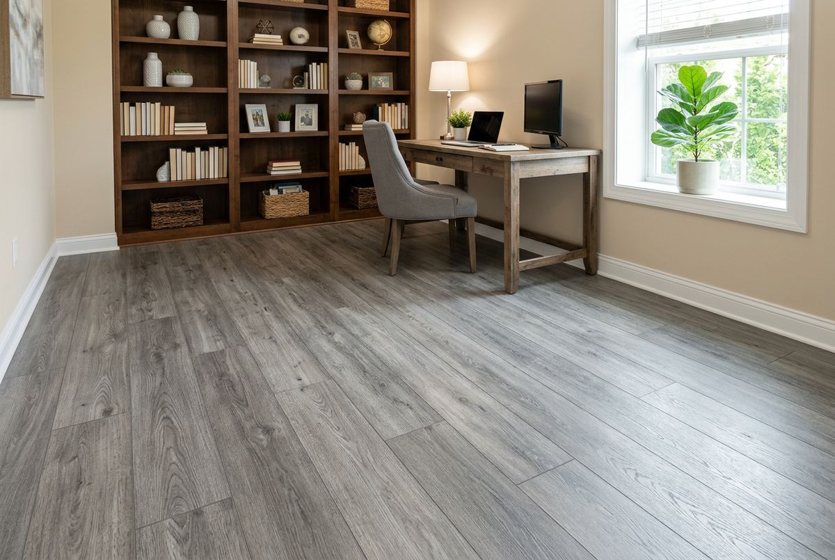 Recently installed flooring in a Kissimmee, FL home