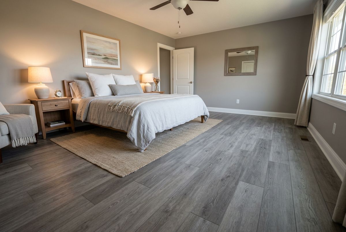 Recently installed flooring in a Knoxville, TN home