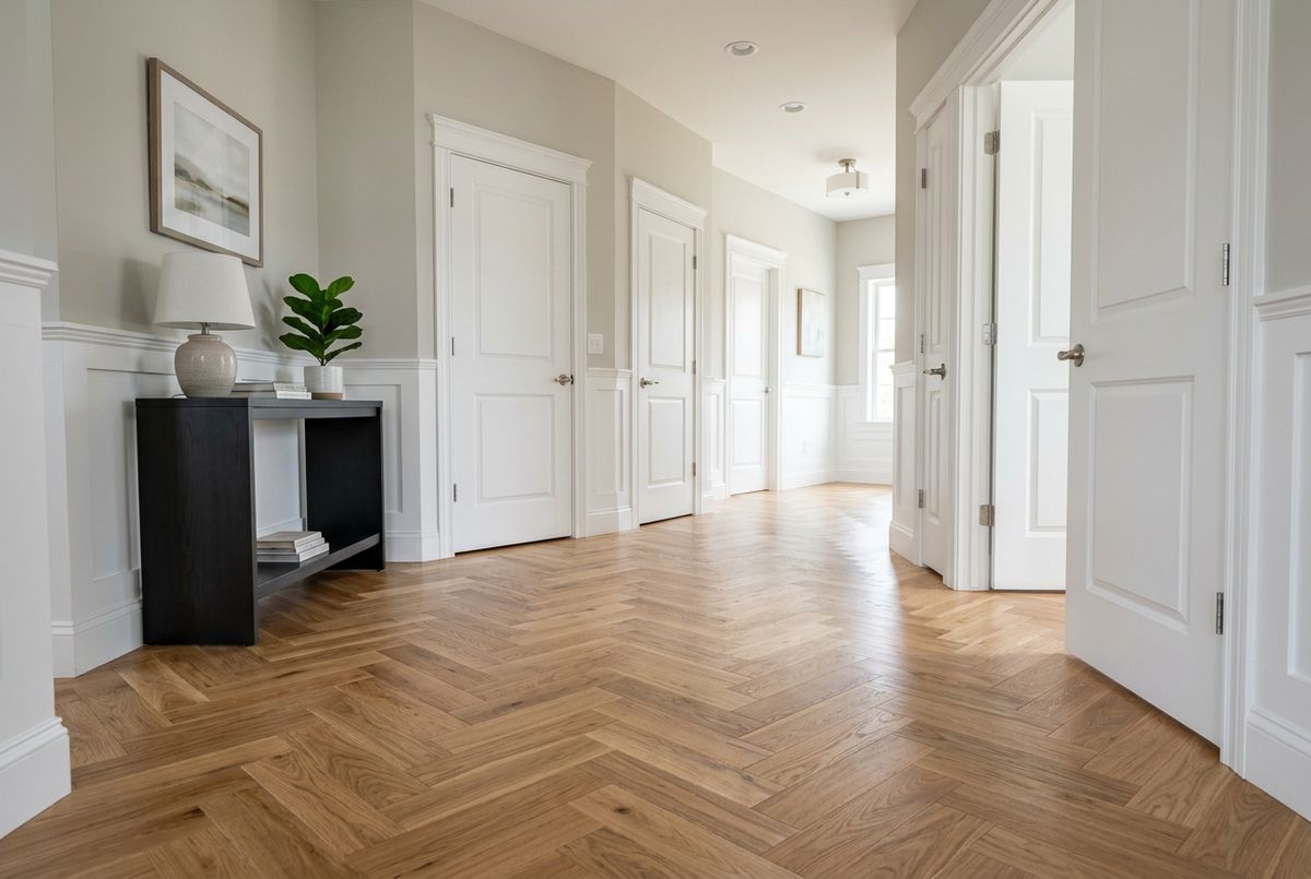 Recently installed flooring in a Lawrenceville, GA home