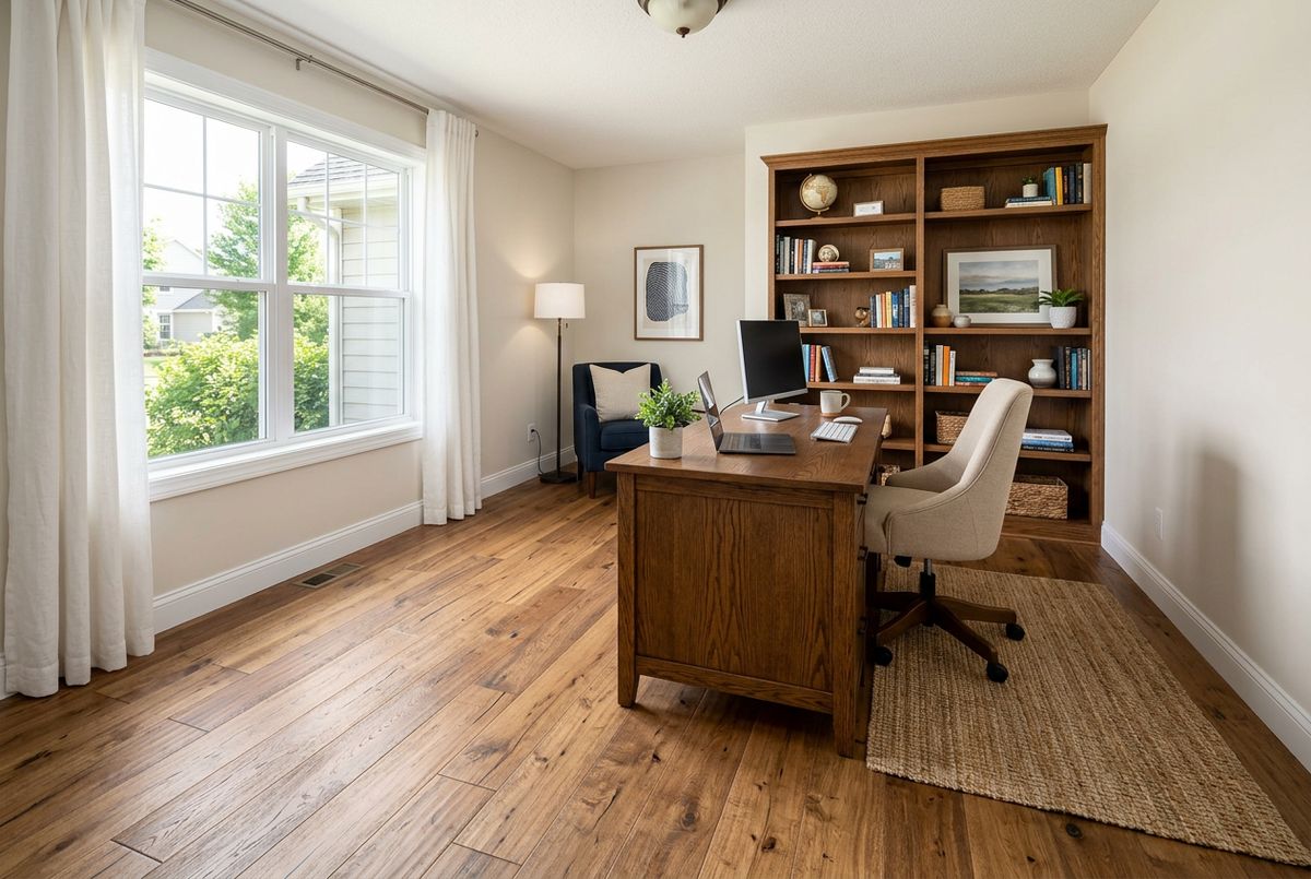 Recently installed flooring in a Locust Point, MD home