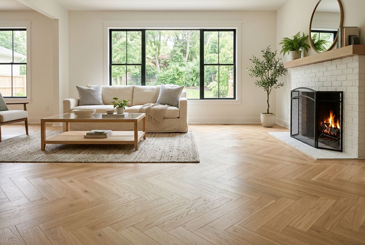 Recently installed flooring in a Loganville, GA home