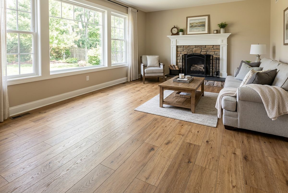 Recently installed flooring in a Maitland, FL home