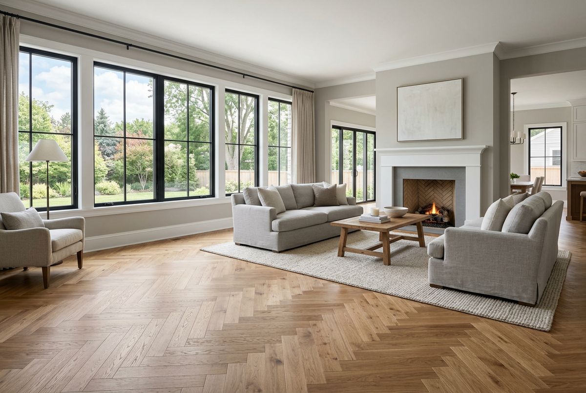 Recently installed flooring in a McDonough, GA home