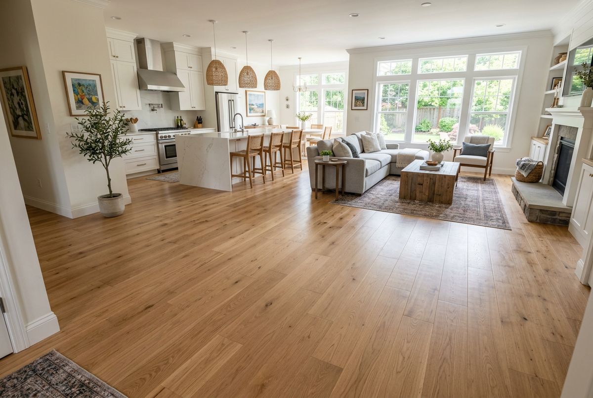 Recently installed flooring in a Middle River, MD home