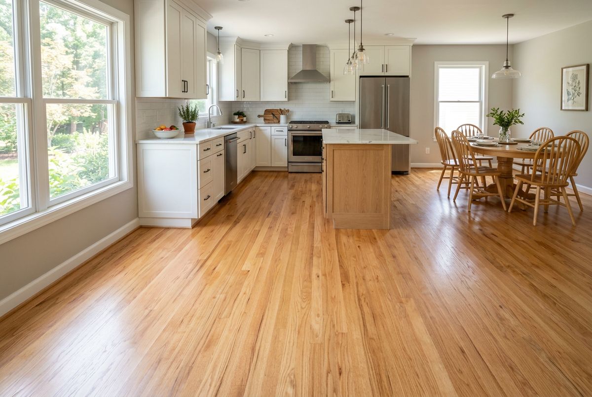 Recently installed flooring in a Midtown, GA home