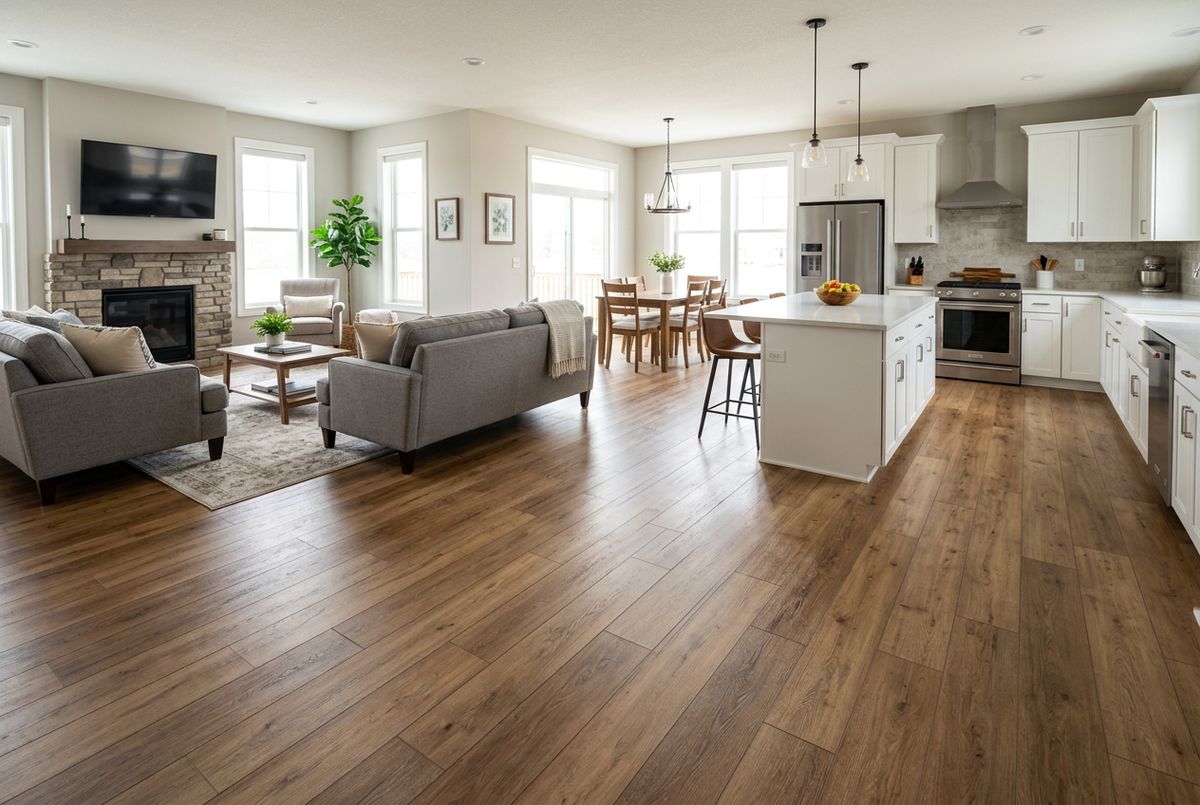 Recently installed flooring in a Mount Vernon, MD home