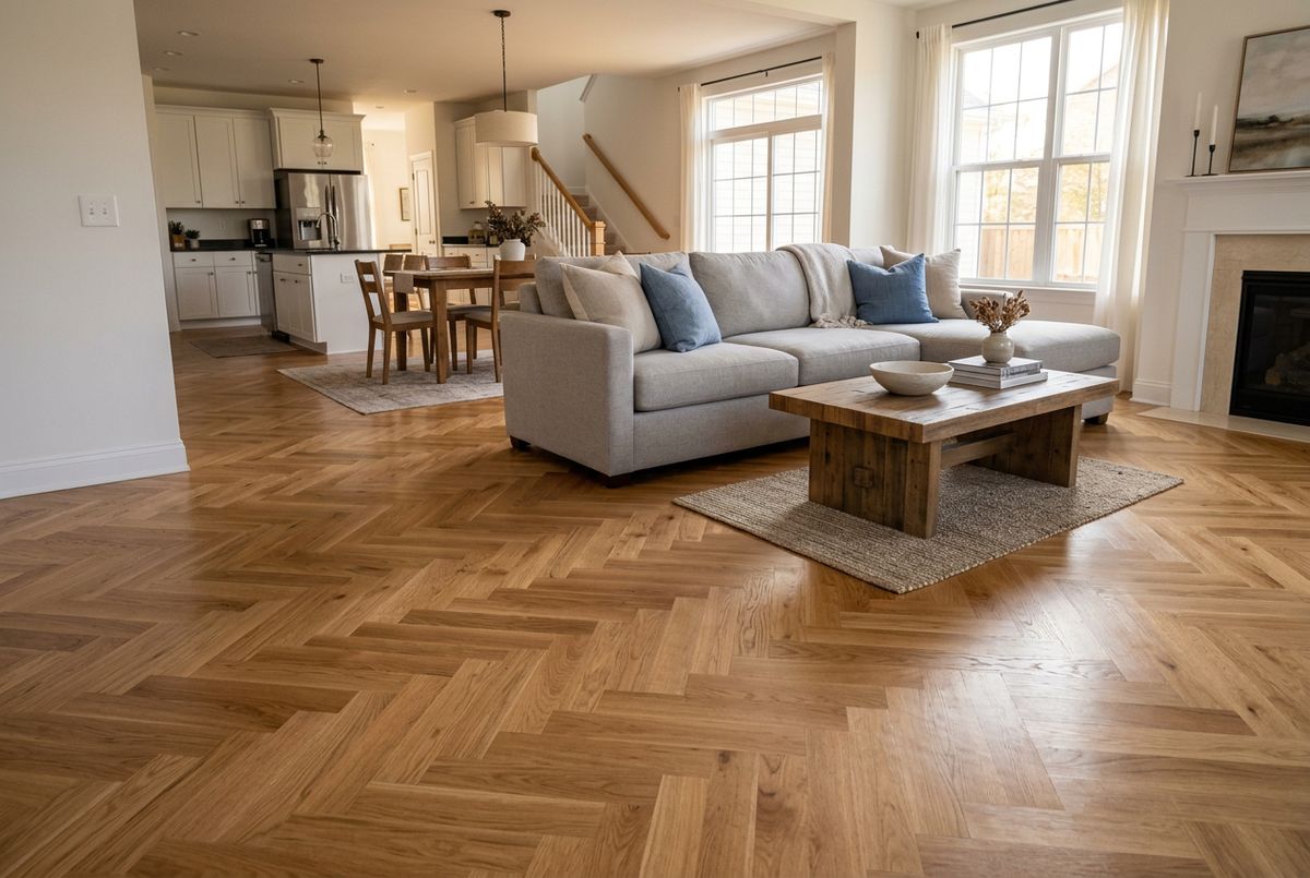 Recently installed flooring in a Nashville, TN home