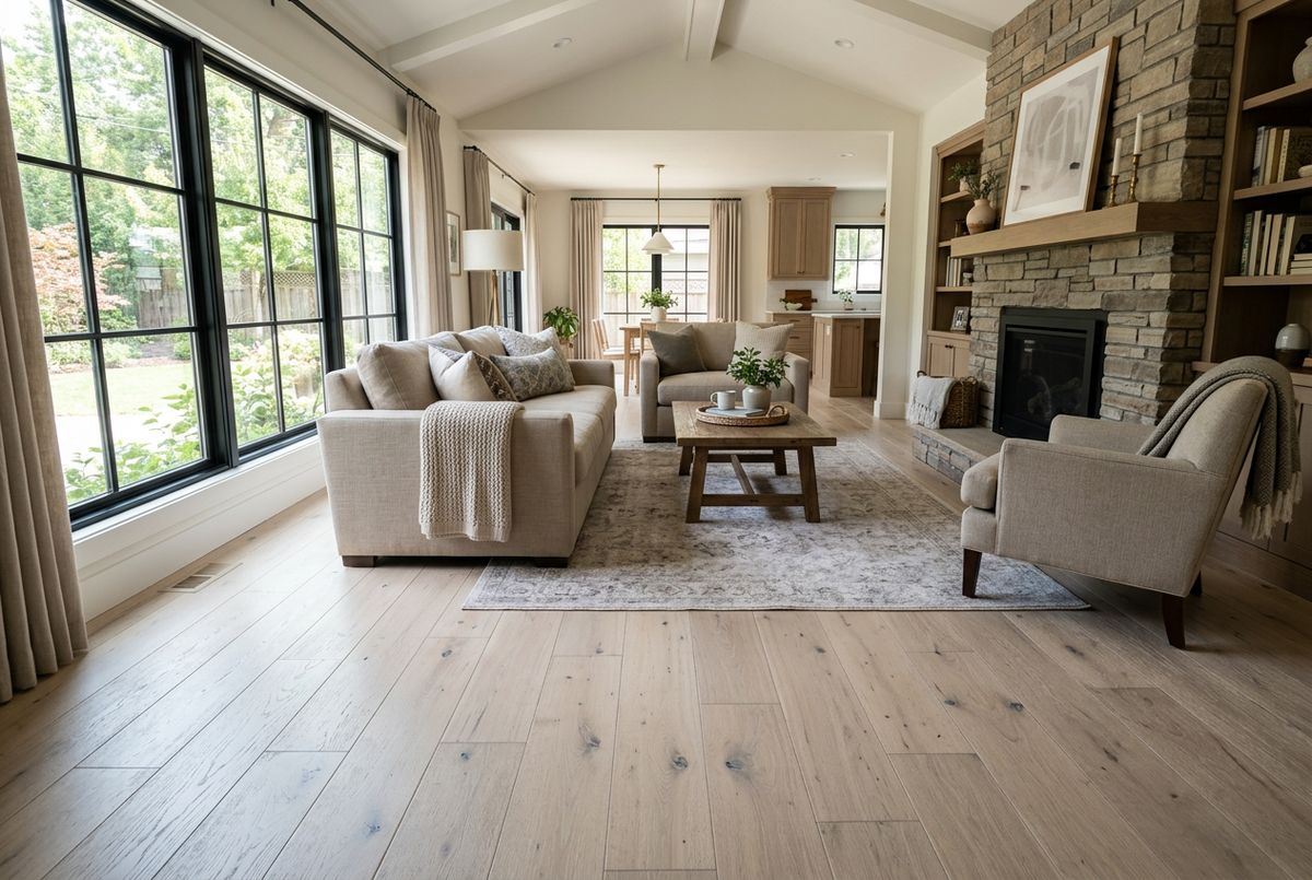 Recently installed flooring in a Oldsmar, FL home