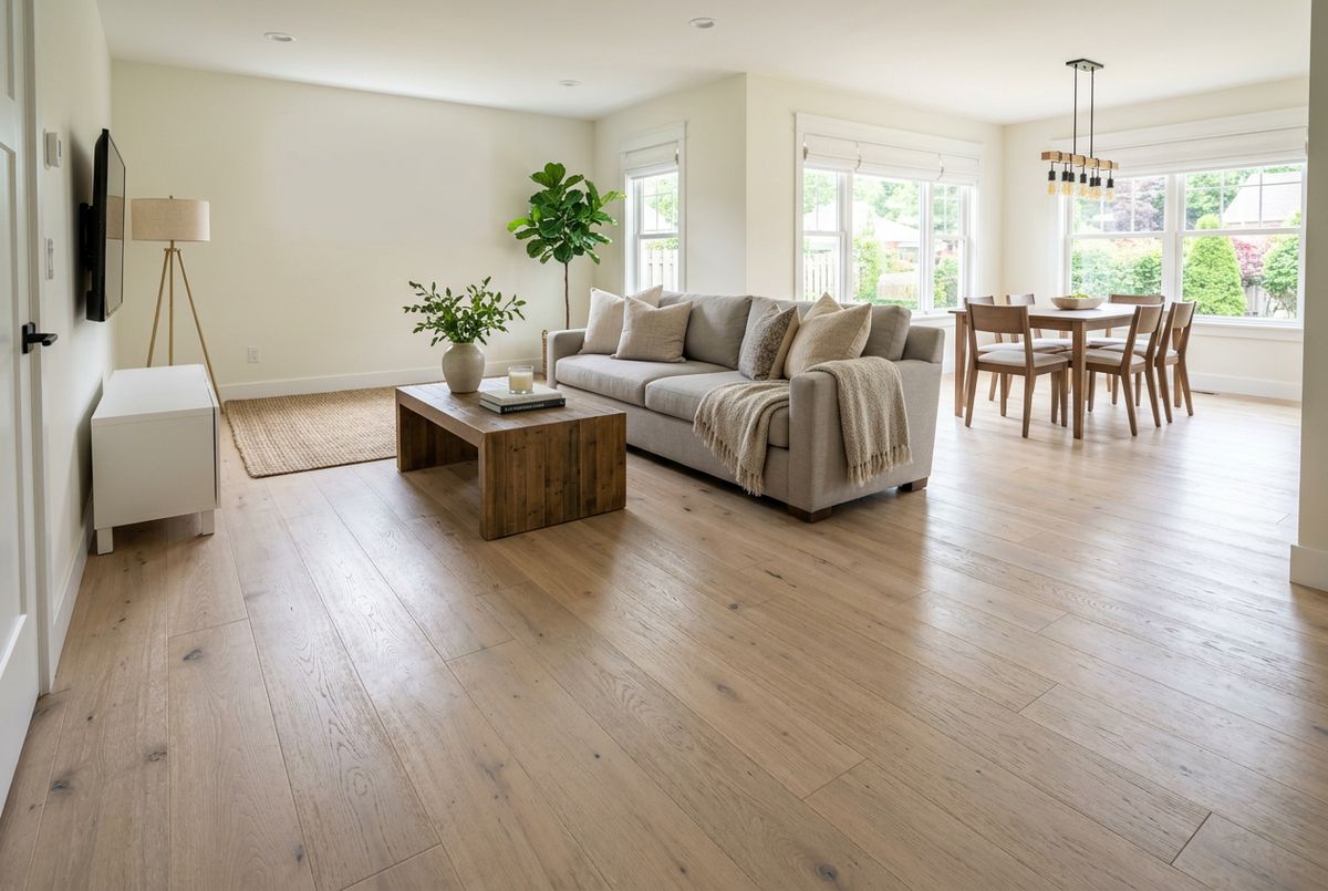 Recently installed flooring in a Orlando, FL home