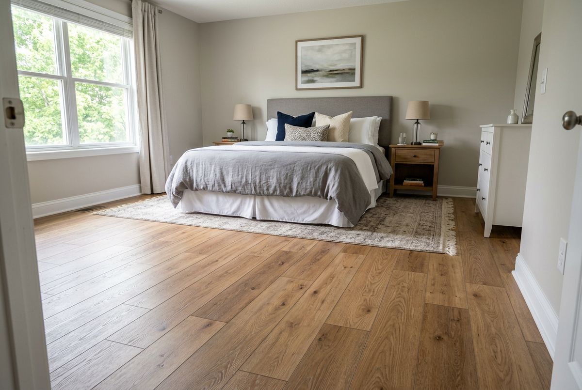 Recently installed flooring in a Oviedo, FL home