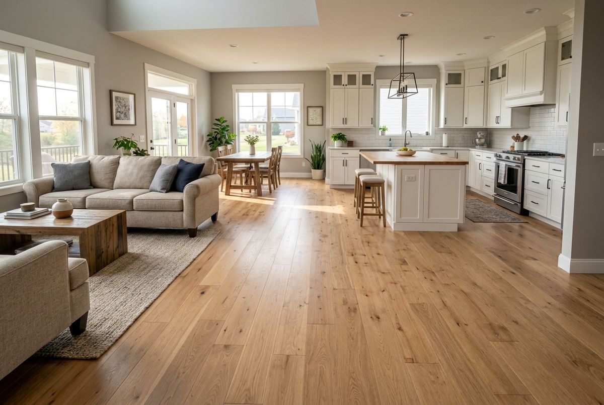 Recently installed flooring in a Owings Mills, MD home