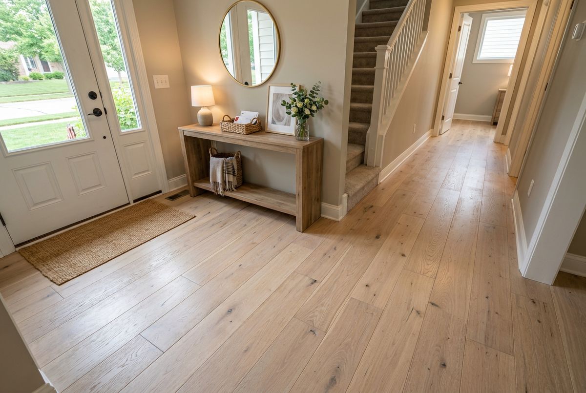 Recently installed flooring in a Palmetto, GA home