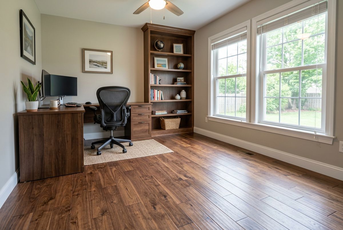 Recently installed flooring in a Peachtree Corners, GA home