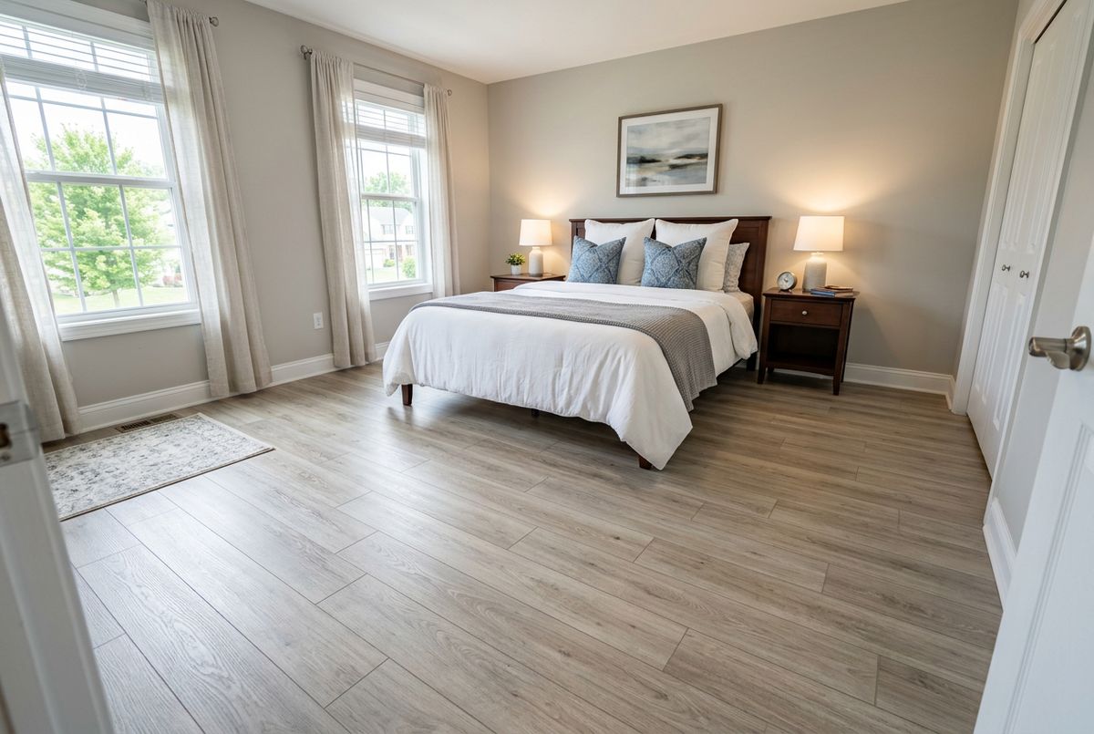 Recently installed flooring in a Perry Hall, MD home