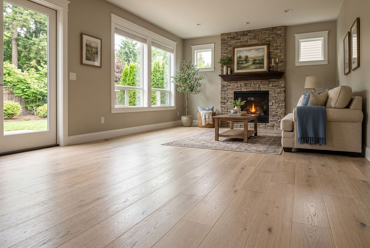 Recently installed flooring in a Philadelphia, PA home
