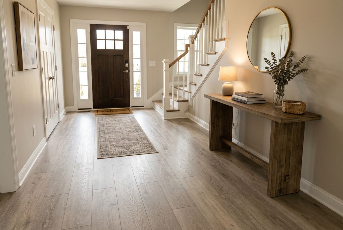 Recently installed flooring in a Phoenix, AZ home