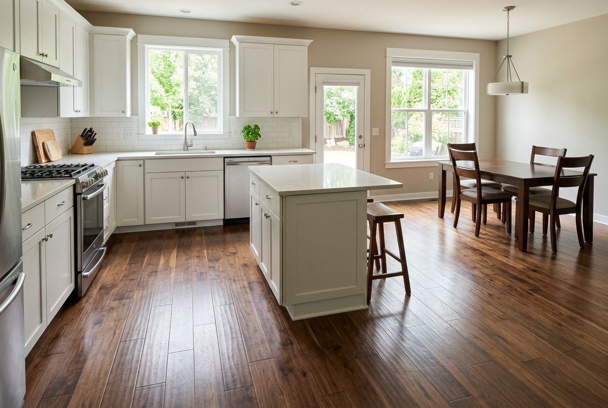 Recently installed flooring in a Plant City, FL home