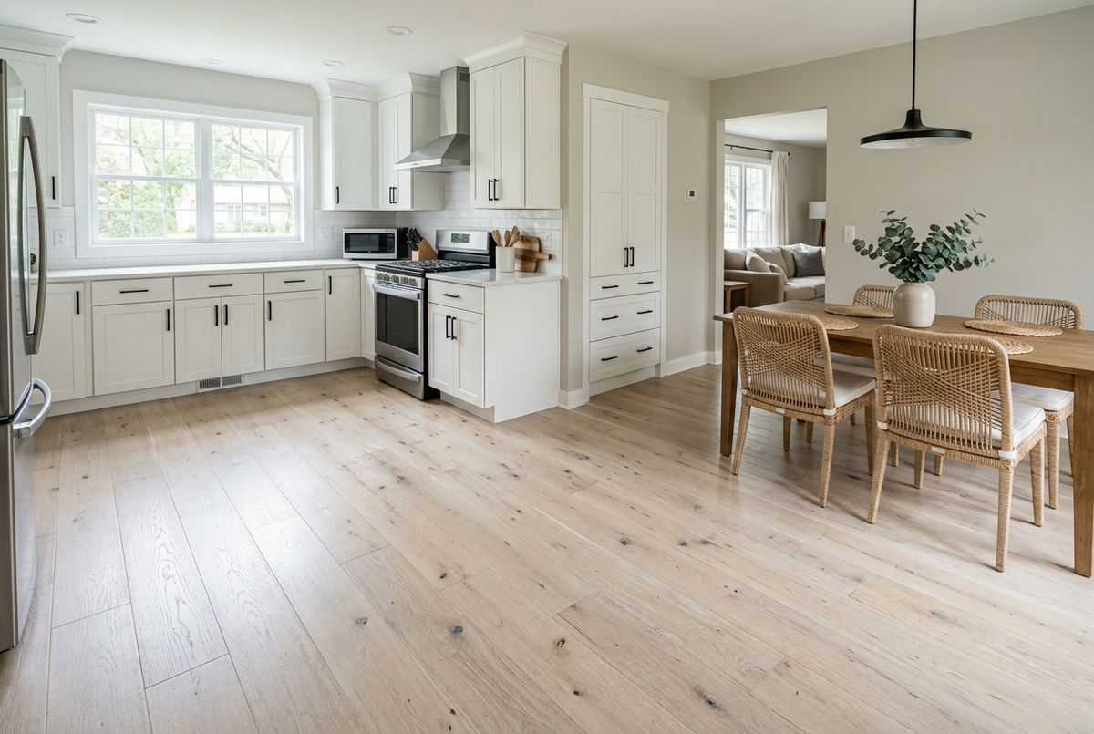 Recently installed flooring in a Raleigh, NC home