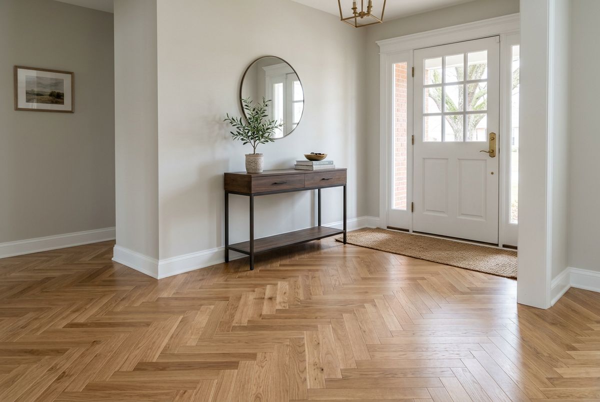 Recently installed flooring in a Redan, GA home