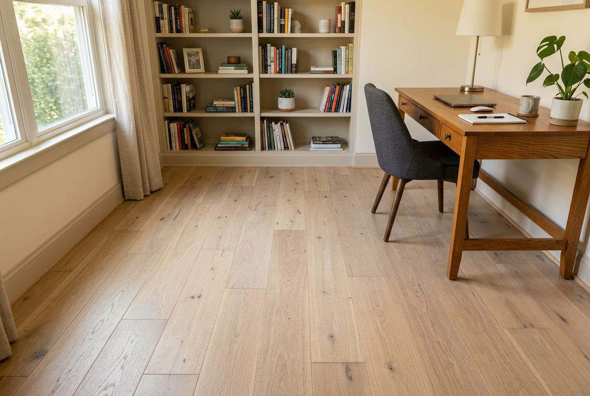 Recently installed flooring in a Reisterstown, MD home