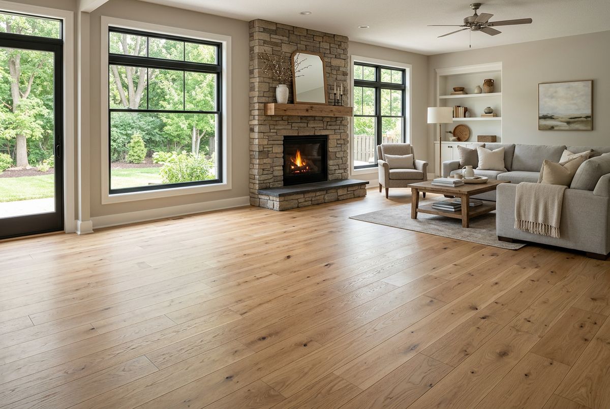 Recently installed flooring in a Cayce, SC home