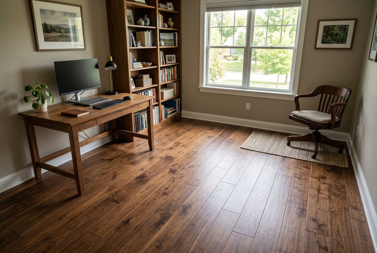 Recently installed flooring in a Madison, AL home