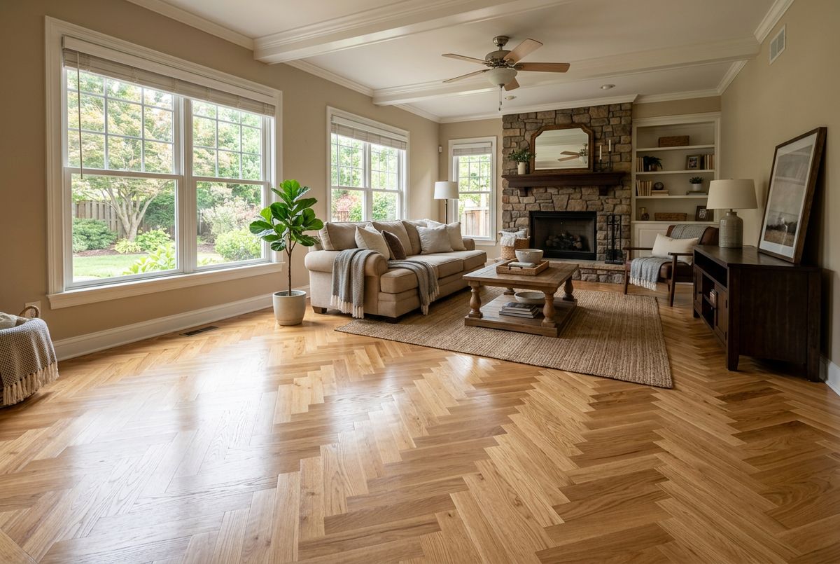 Recently installed flooring in a Round Rock, TX home