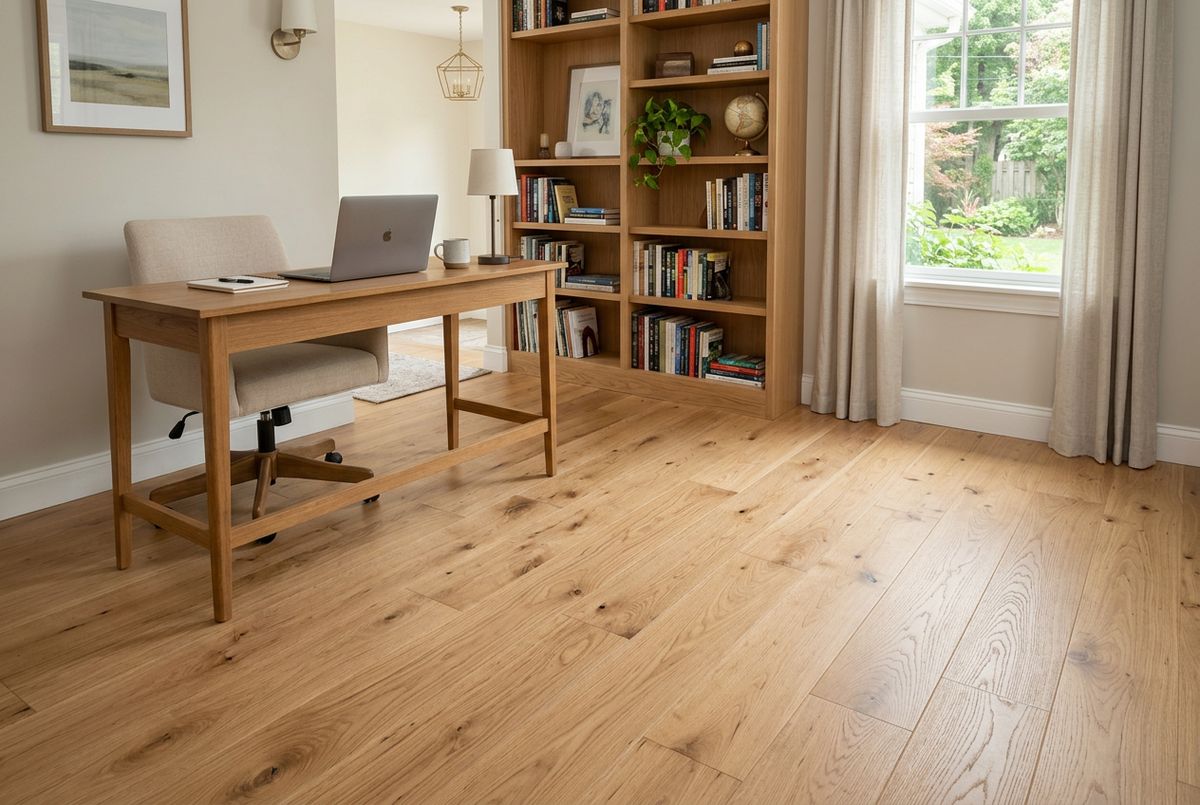 Recently installed flooring in a Snellville, GA home