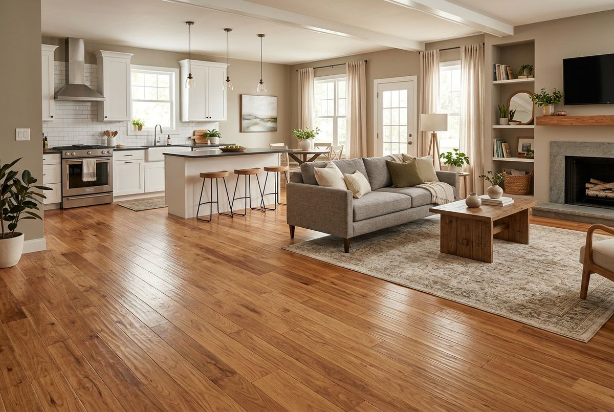 Recently installed flooring in a Stone Mountain, GA home